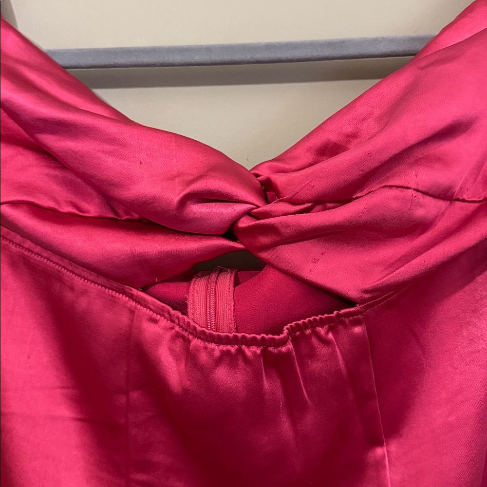 NWT- Princess Polly Rava Off The Shoulder Mini Dress, Hot Pink, Size 8 - Picture 7 of 12